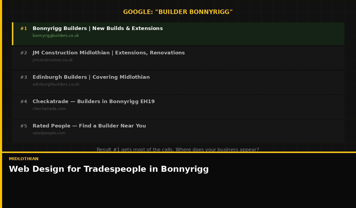 How tradespeople in Bonnyrigg appear in Google local search results — local SEO for Midlothian trades